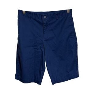 Polo Ralph Lauren Flat Front Chino Shorts Boys Size 18 Navy Blue School Uniform